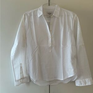 Abercrombie & Fitch White Embroidered Cotton Shirt | Size M